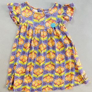 Matilda Jane You & Me Kitten Pearl Dress Purple Yellow Size 6